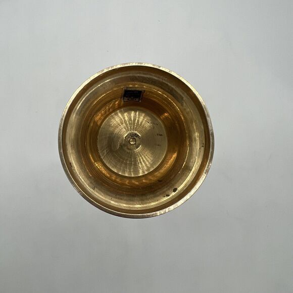 Vintage Handmade In India Solid Brass Vase 11.5" Tall - Picture 6 of 13